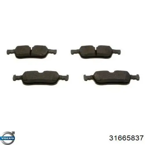 Comprar 31665837 Volvo Pastillas de freno traseras