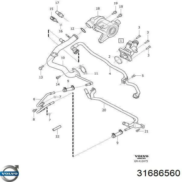 4006421 Metzger caja del termostato