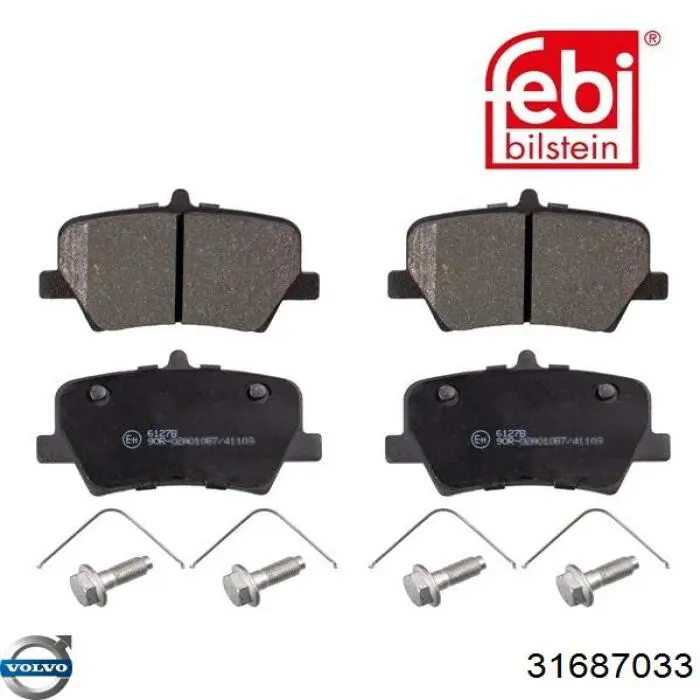 Comprar 31687033 Volvo Pastillas de freno traseras