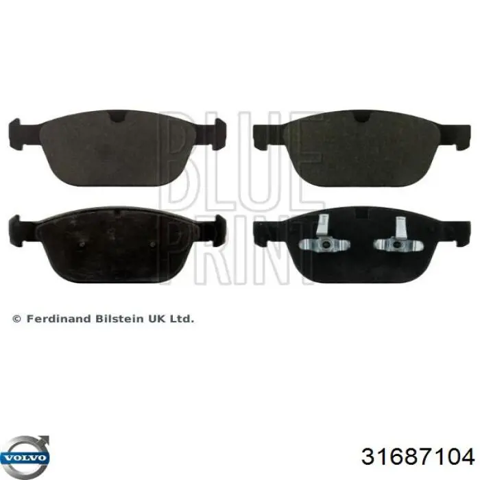 Pastillas freno delanteras Volvo 31687104 precio, desde 38,21 EUR