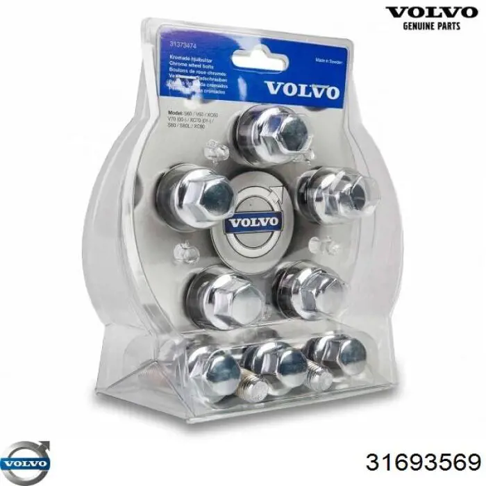 Juego de gomas del limpiaparabrisas 31693569 Volvo