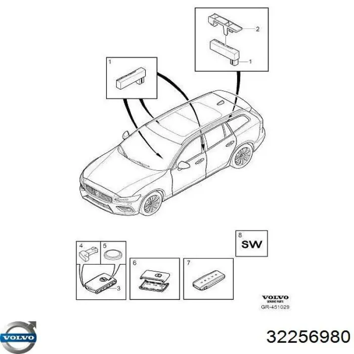 Llave de encendido Volvo 32256980 precio, desde 206,18 EUR