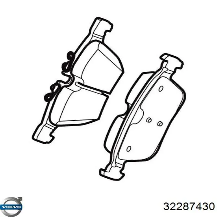 32287430 Volvo pastillas de freno traseras