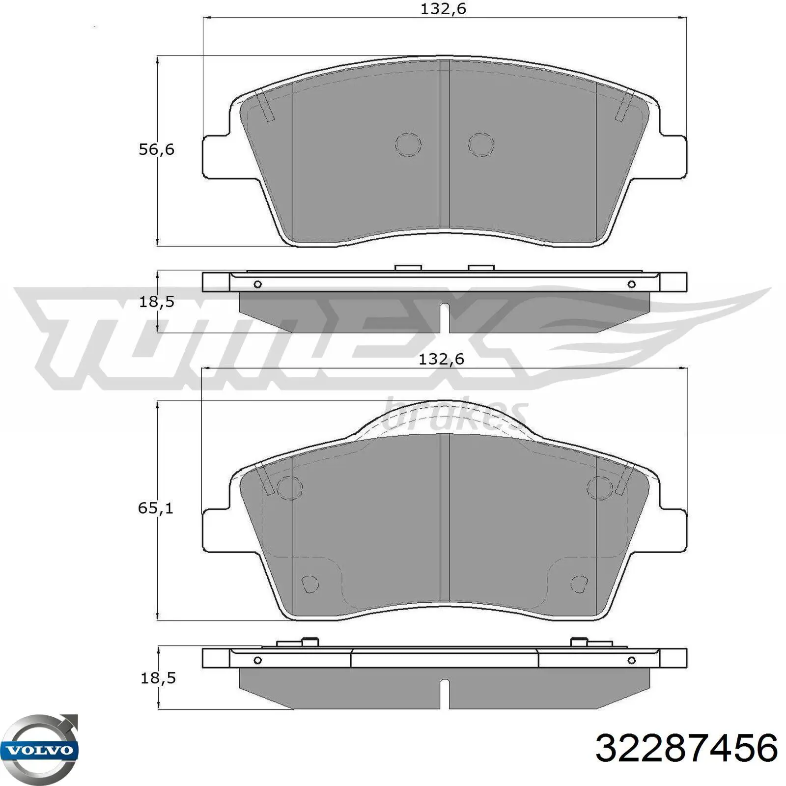 32287456 Volvo Pastillas delanteras