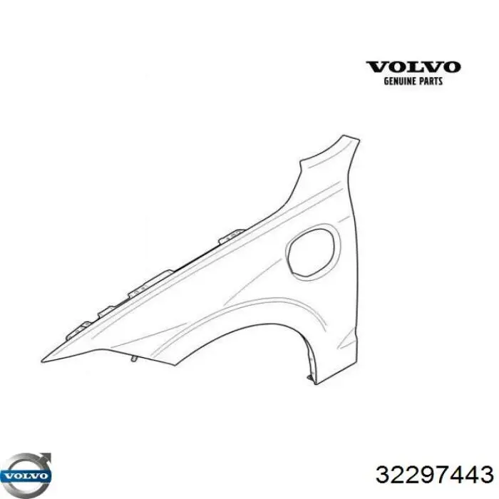 Aleta delantera izquierda Volvo 32297443 precio, desde 271,07 EUR