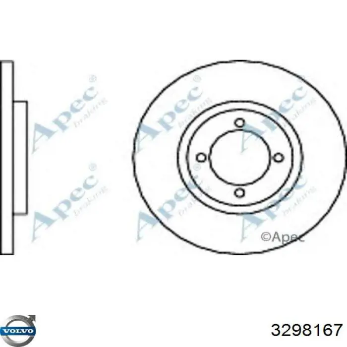 3298167 Volvo freno de disco delantero