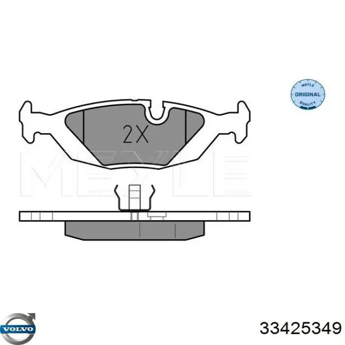 33425349 Volvo pastillas de freno traseras