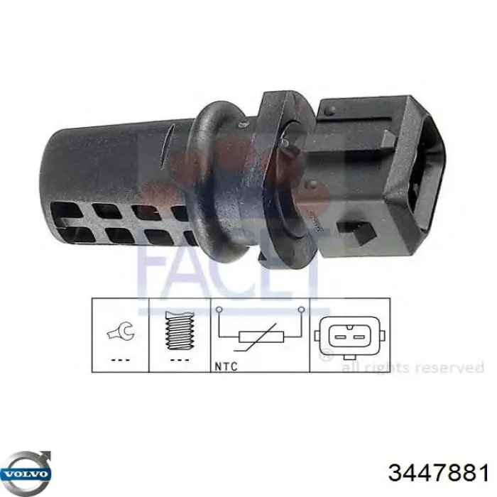 Comprar 3447881 Volvo Sensor de temperatura del aire de admisión
