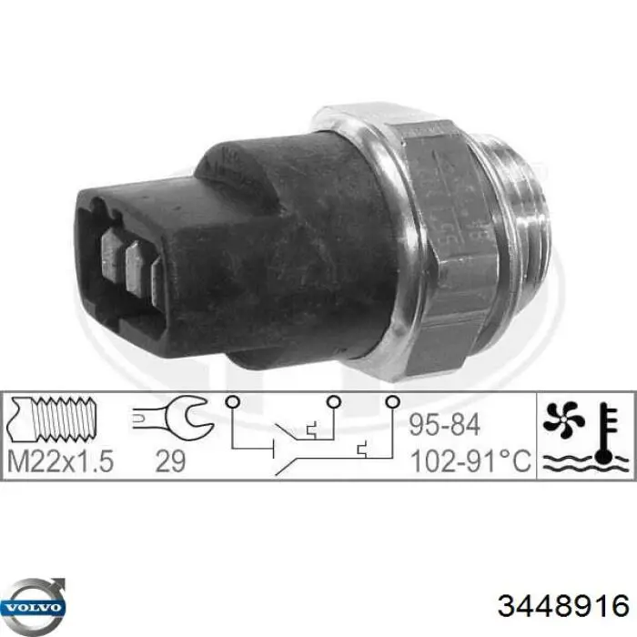 3448916 Volvo Interruptor térmico