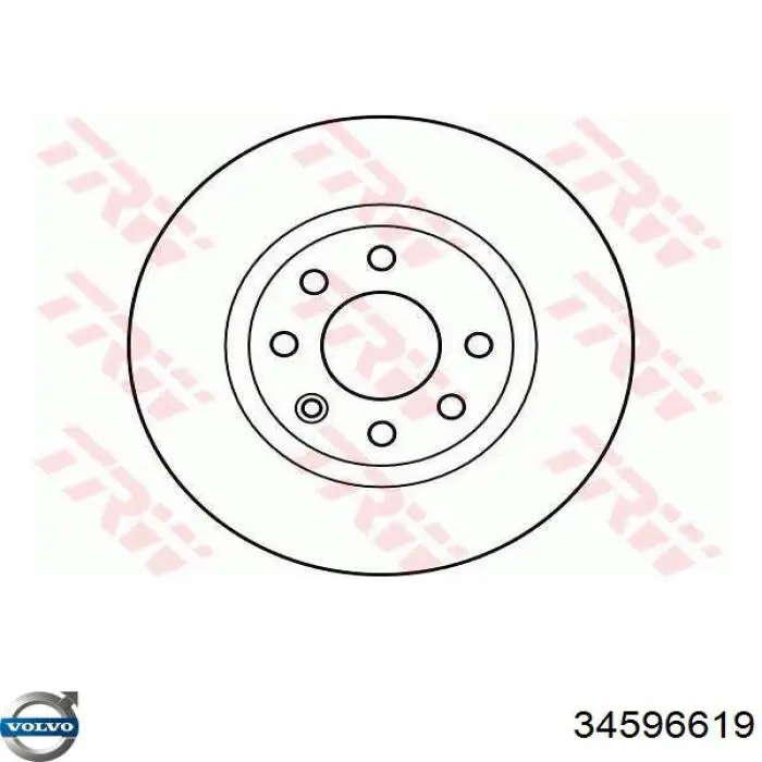 34596619 Volvo disco de freno delantero