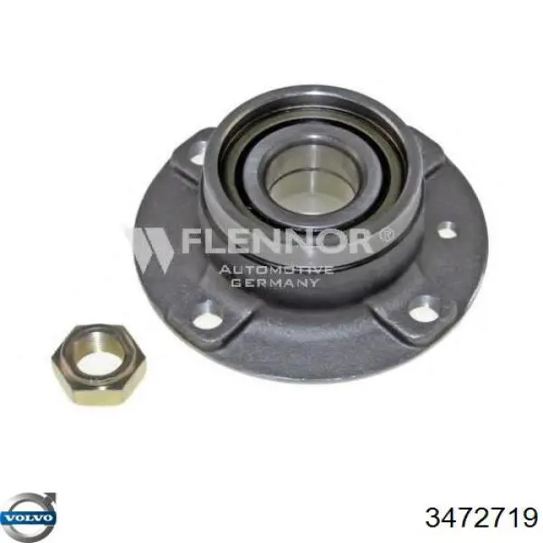 Cubo de rueda trasero 3472719 Volvo