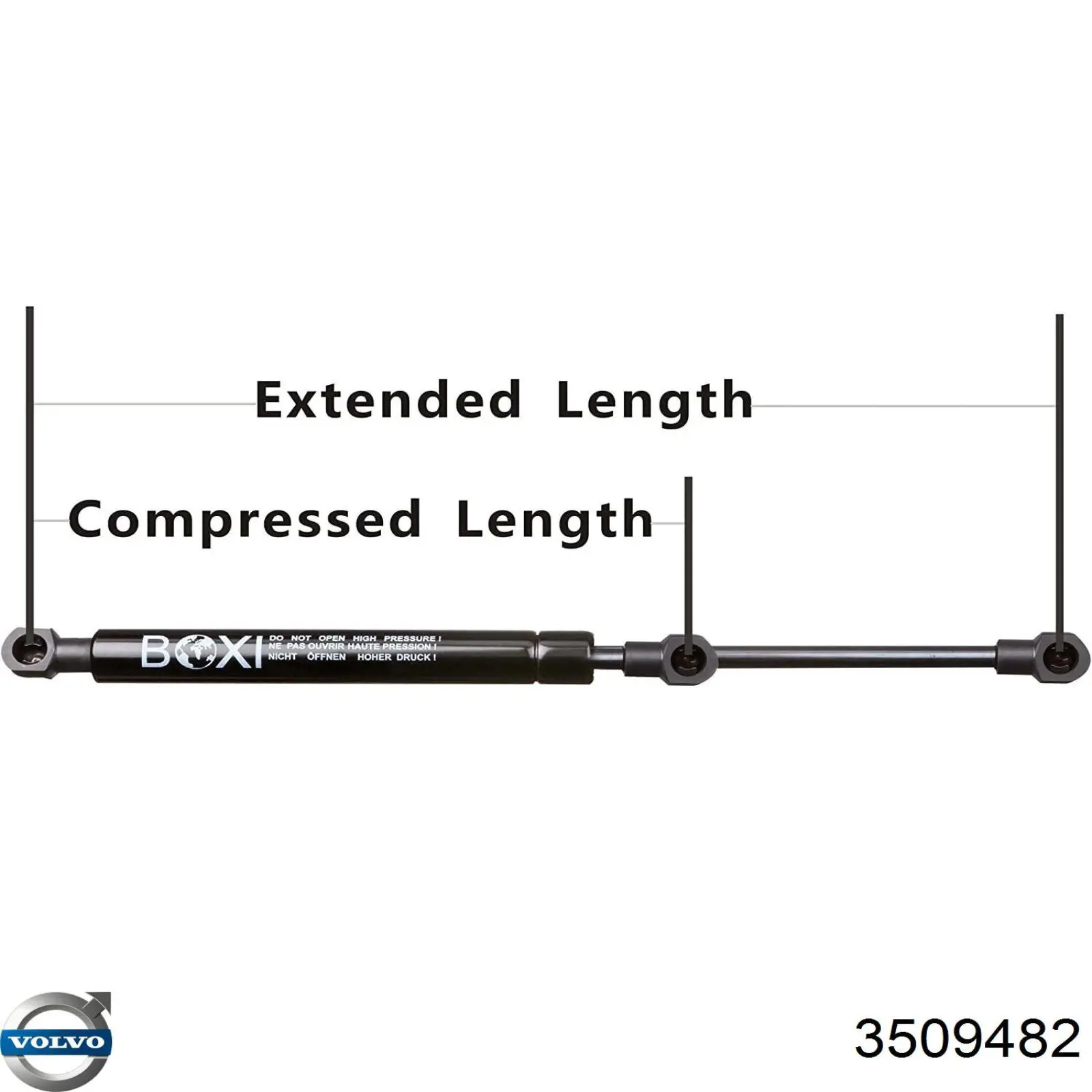 Comprar 91873158 Volvo Amortiguador de puerta trasera