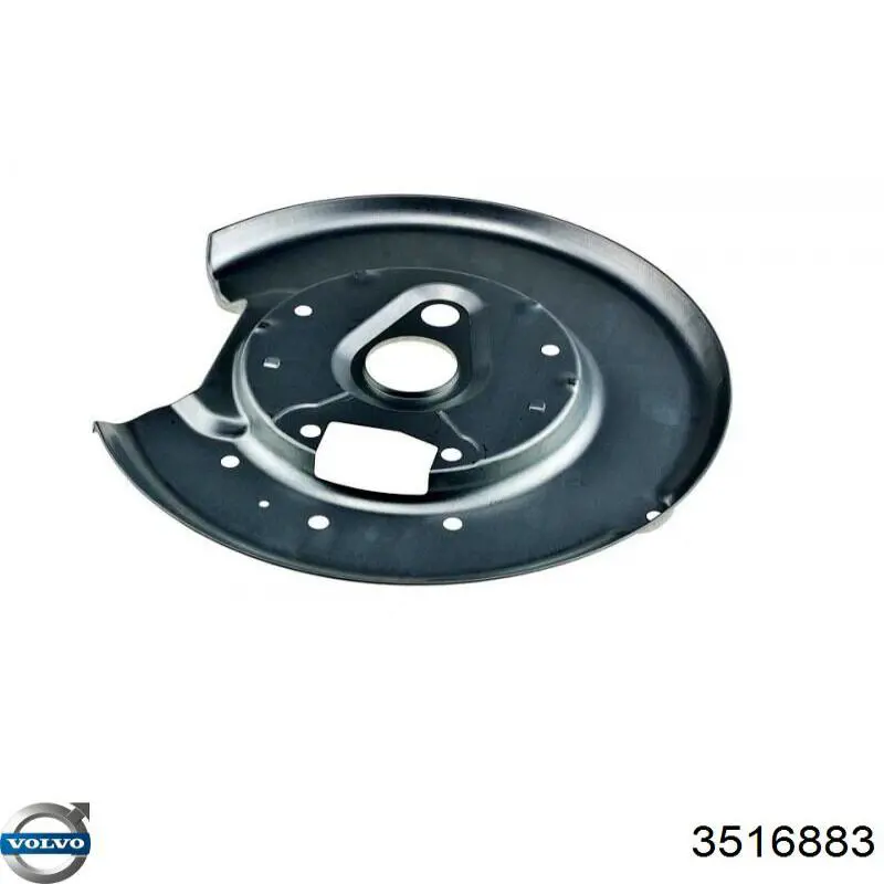 3516883 Volvo chapa protectora contra salpicaduras, disco de freno trasero izquierdo