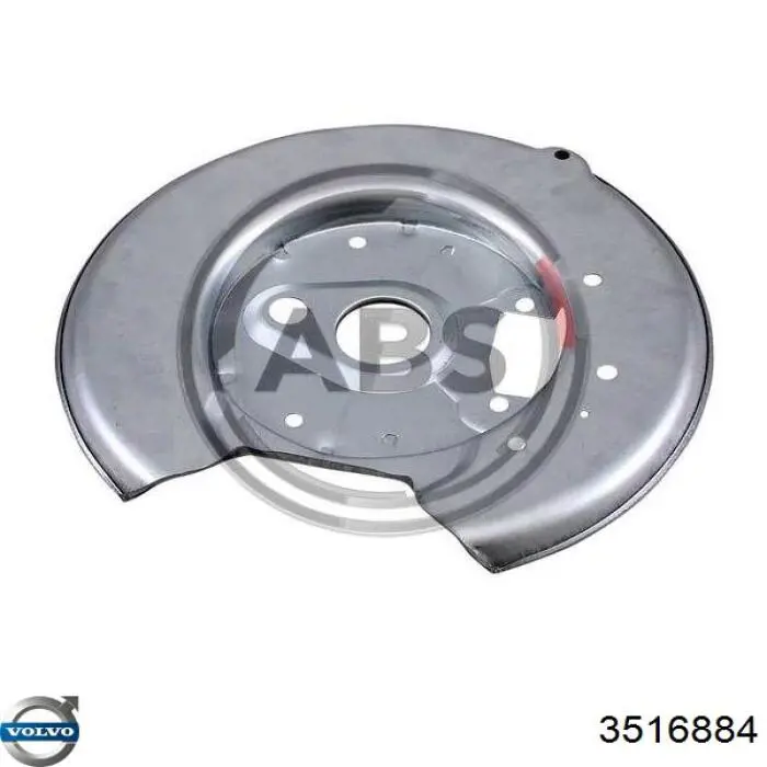 Chapa protectora contra salpicaduras, disco de freno trasero derecho Volvo V70 1 (LV)