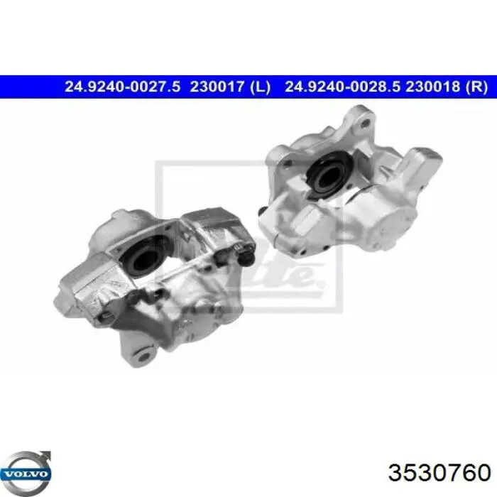 3530760 Volvo pinza de freno trasero derecho