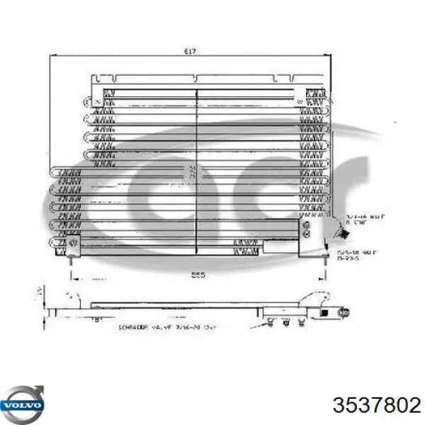 3537802 Volvo condensador aire acondicionado