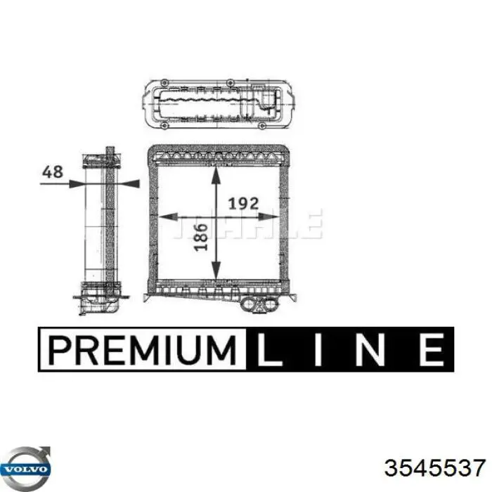 Comprar 3545537 Volvo Radiador calefacción