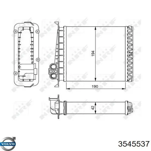 3545537 Volvo Radiador interior