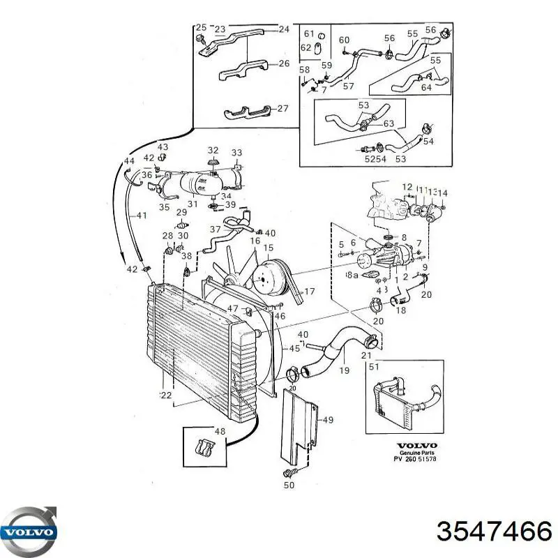 3547466 Volvo botella de refrigeración