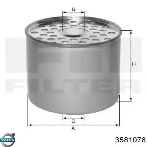 Filtro combustible Volvo 3581078 precio, desde 3,06 EUR