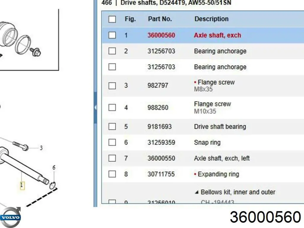 36000560 Volvo