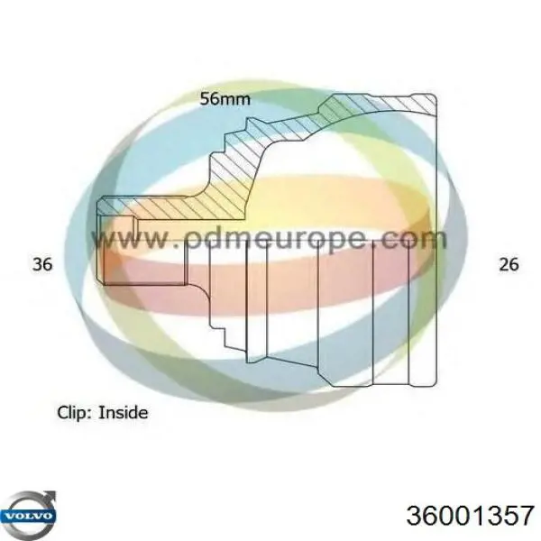 Comprar 36001357 Volvo Semieje delantero izquierdo