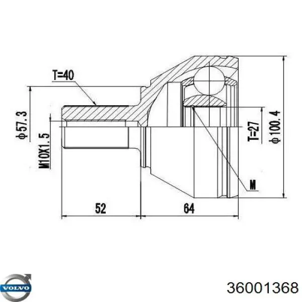 Semieje delantero izquierdo Volvo 36001368 precio, desde 171,67 EUR
