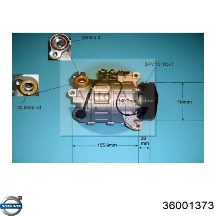 36001373 Volvo compresor de aire acondicionado