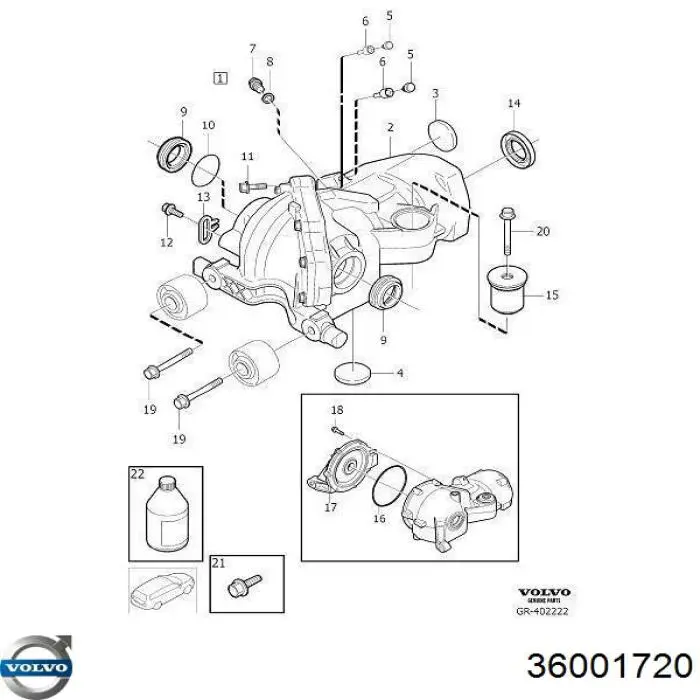 Grupo trasero Volvo 36001720 precio, desde 363,37 EUR