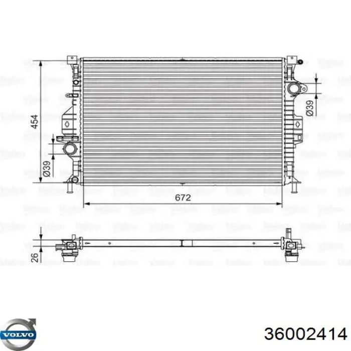 36002414 Volvo radiador