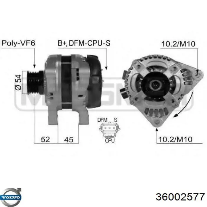 36002577 Volvo alternador