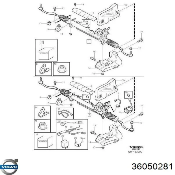 Engranaje de dirección Volvo 36050281 precio, desde 335,86 EUR