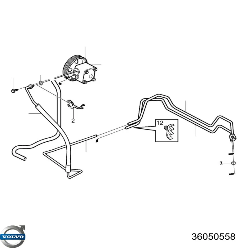 Bomba de dirección hidráulica Volvo 36050558
