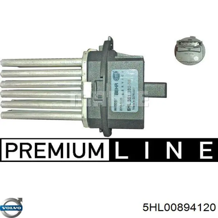 Calentador eléctrico de aire para el sistema de calefacción del habitáculo Volvo 5HL00894120 precio, desde 46,46 EUR