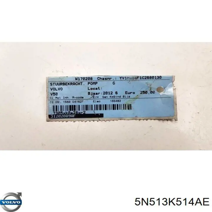 Bomba de dirección 5N513K514AE Volvo