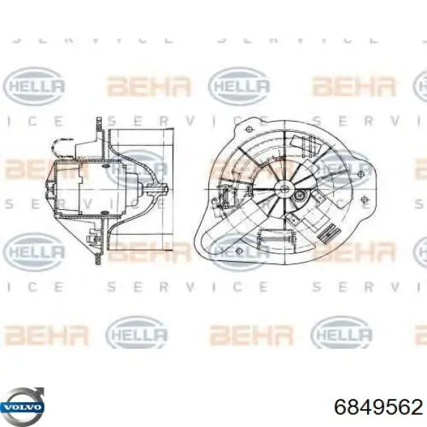 Ventilador de calefacción Volvo 6849562 precio, desde 59,53 EUR