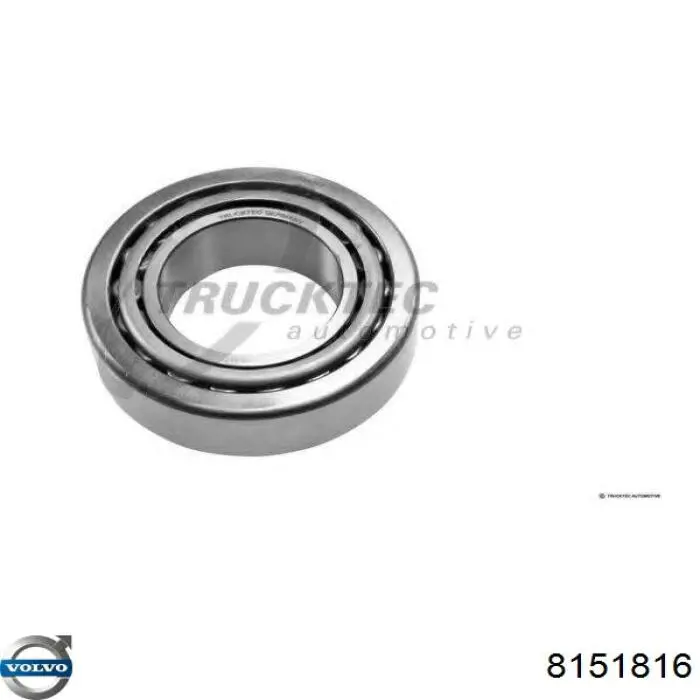Cojinete interno del cubo de rueda delantera 8151816 Volvo