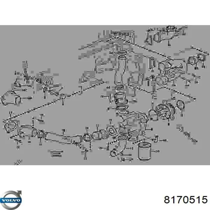 8170515 Volvo junta, bomba de agua
