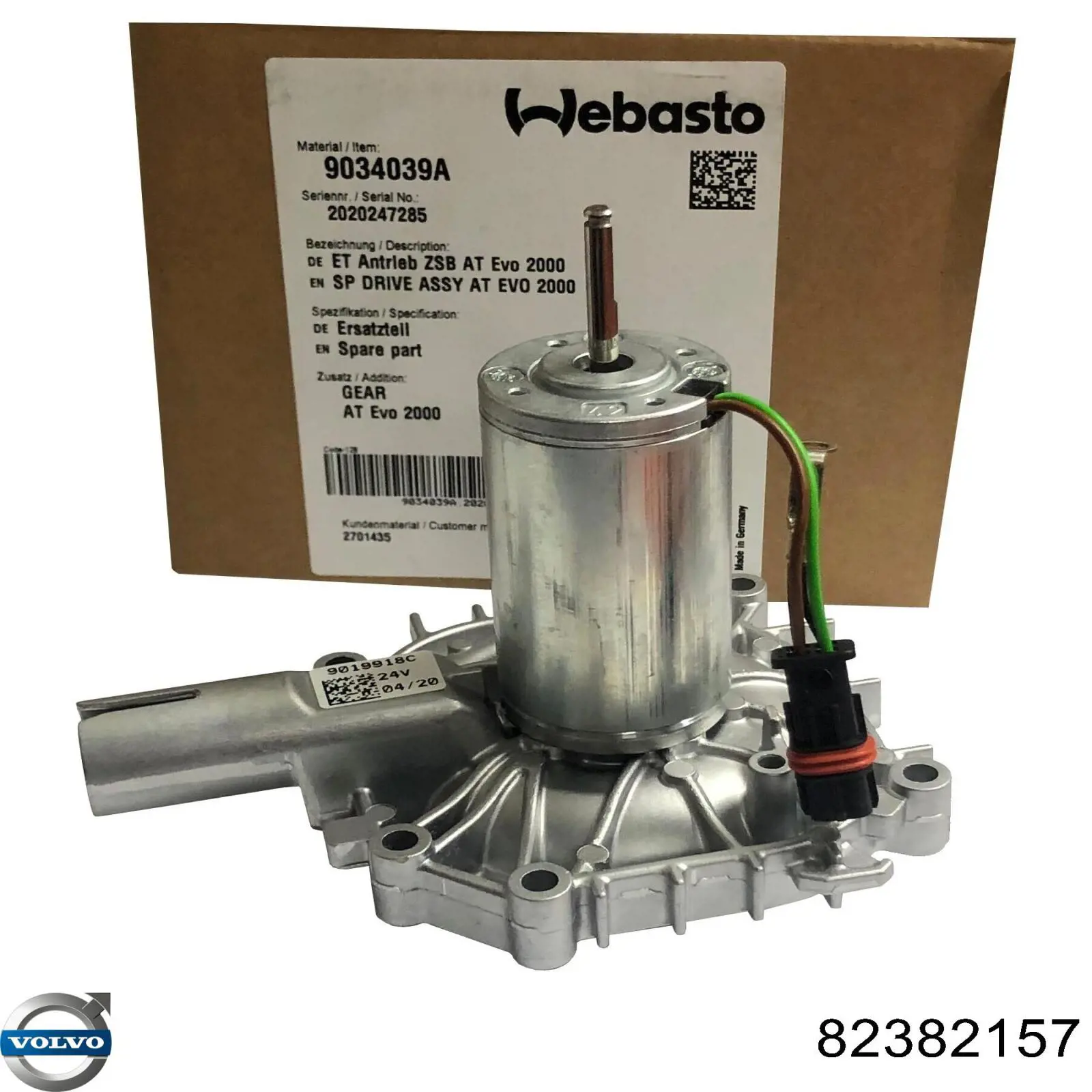 Comprar 82382157 Volvo Ventilador eléctrico de calefacción auxiliar
