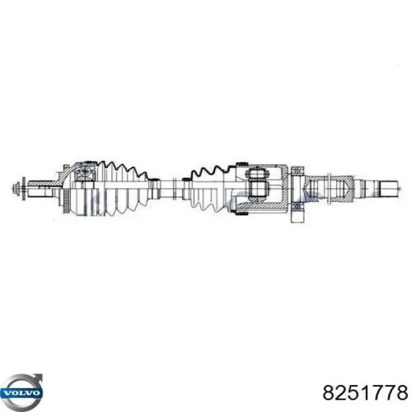 8689226 Volvo árbol de transmisión delantero derecho