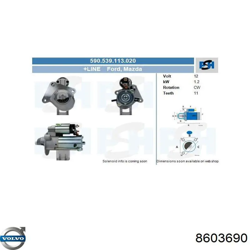 Comprar 8603690 Volvo Motores de arranque