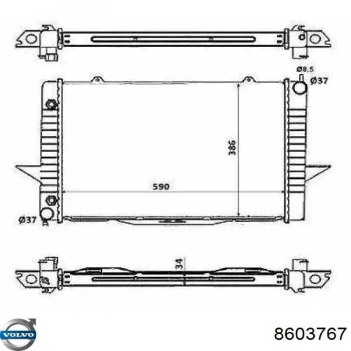 Água radiador Volvo 8603767 precio, desde 140,84 EUR