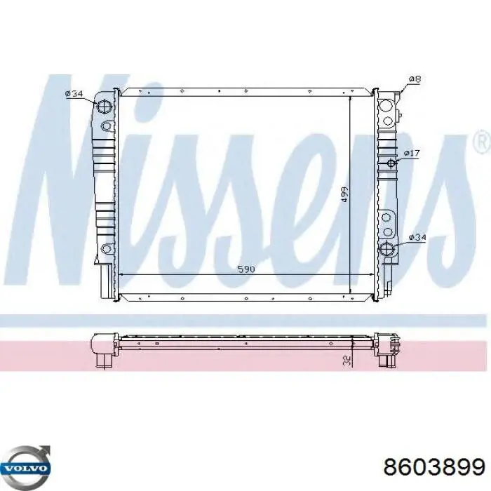 Água radiador Volvo 8603899 precio, desde 149,86 EUR