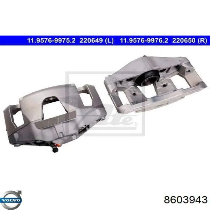 Pinza de freno delantera derecha Volvo 8603943 precio, desde 68,24 EUR