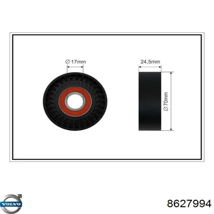 Rodillo tensor correa poli V Volvo 8627994 precio, desde 12,17 EUR