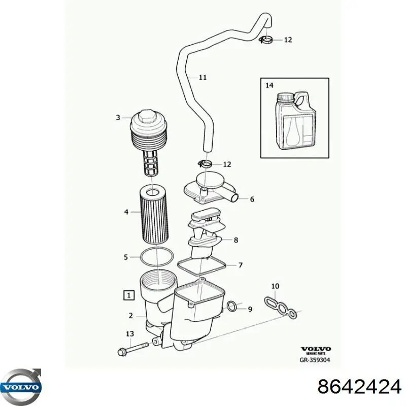 Válvula, ventilación cárter Volvo 8642424 precio, desde 61,77 EUR