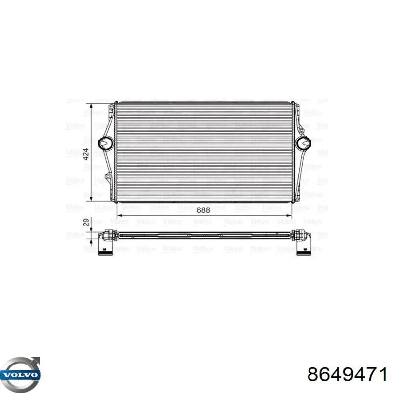 Radiador de aire de admisión Volvo 8649471 precio, desde 112,65 EUR