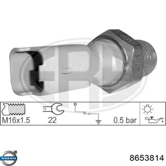 8653814 Volvo sensor de presión de aceite