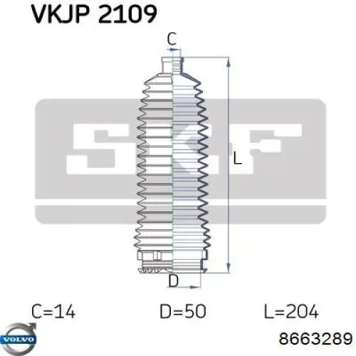 Rótula de barra de acoplamiento Volvo 8663289 precio, desde 20,60 EUR