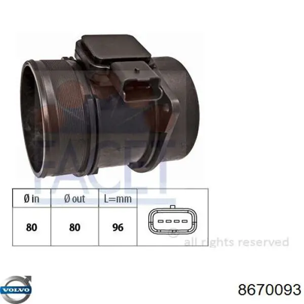 Sensor MAF Volvo 8670093